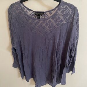 Forever 21 Women's Purple Lace Top